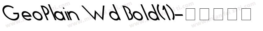 GeoPlain Wd Bold(1)字体转换